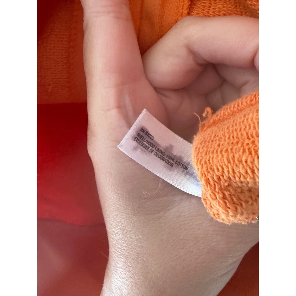 Baby‎ Gap Toddler Boys Orange Arch Logo Full Zip Hoodie Sweatshirt Size 4T
